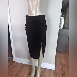 Zara satin midi skirt with slit size medium